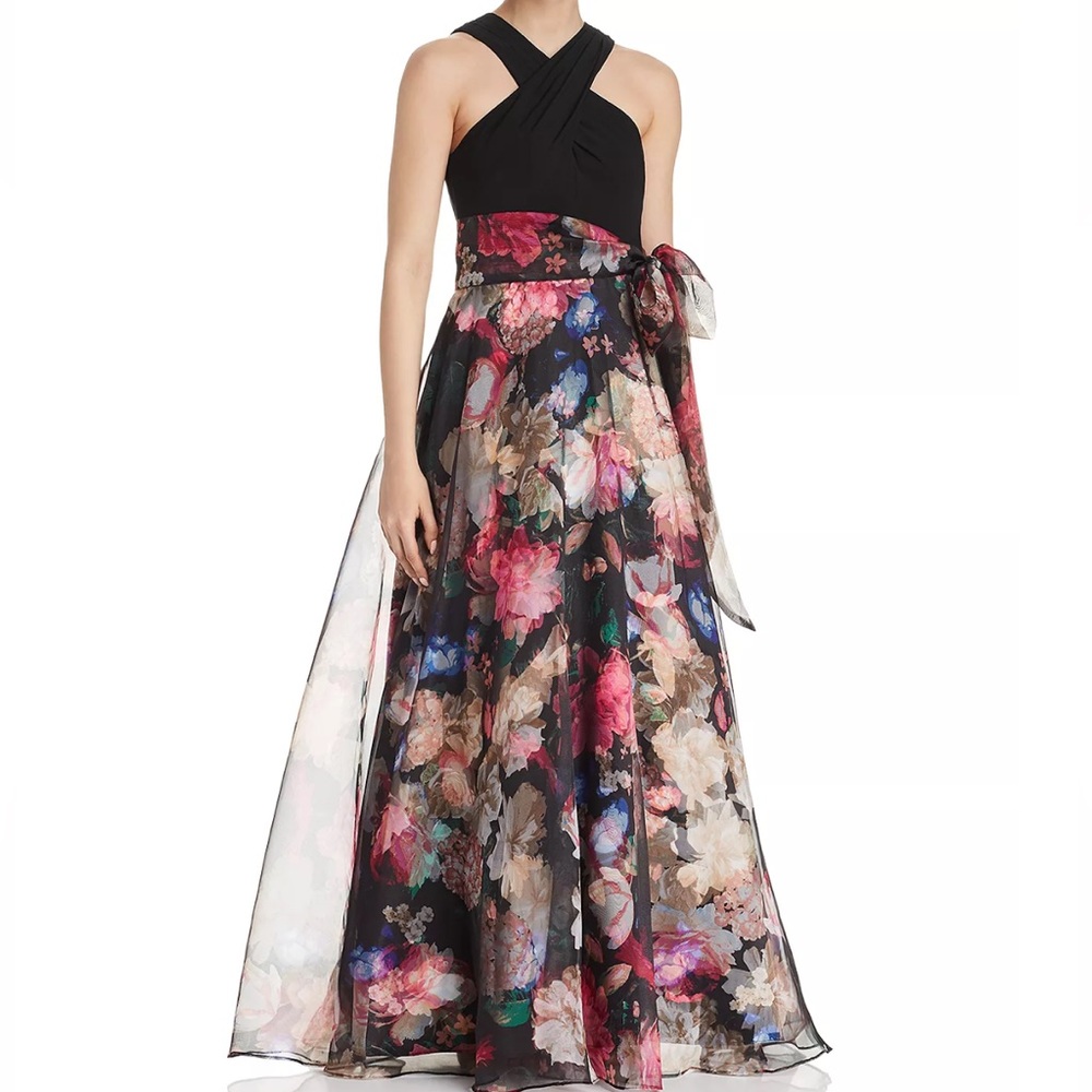 Eliza J floral organza ball gown